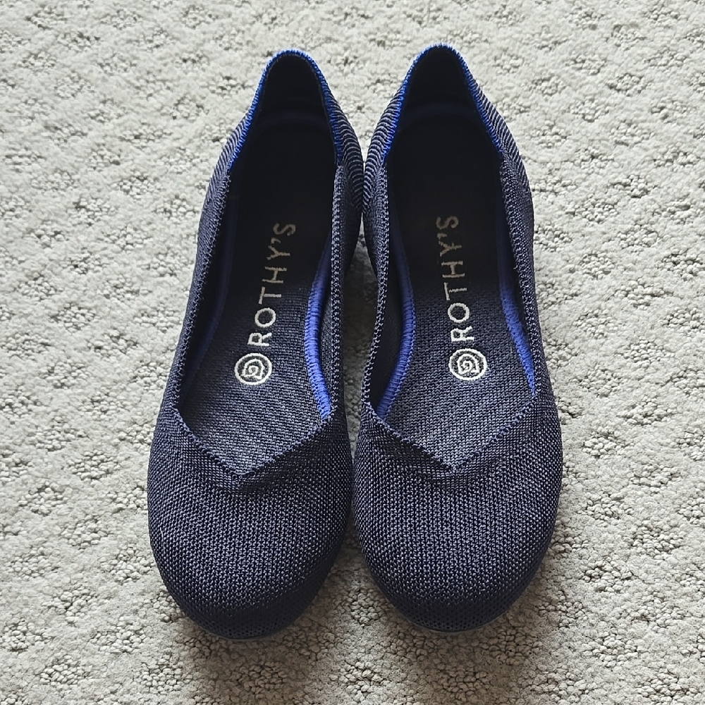 Rothy's Blue Flats Comfortable and Stylish